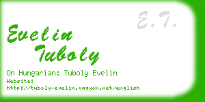 evelin tuboly business card